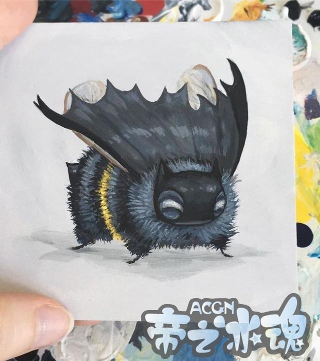 加拿大艺术家把动漫角色画成蜜蜂，感觉都萌萌的