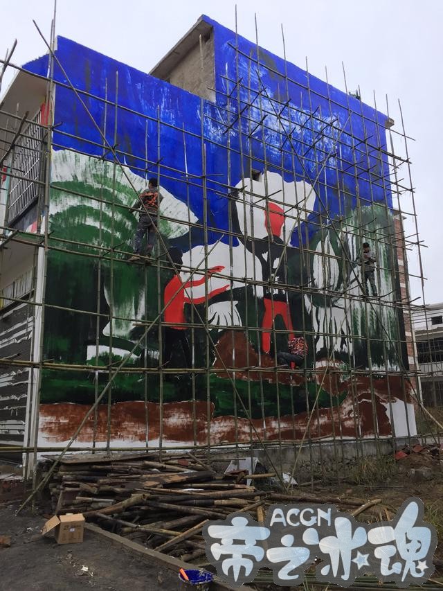 荔波甲良国际动漫小镇动漫巨幅壁画创作一览