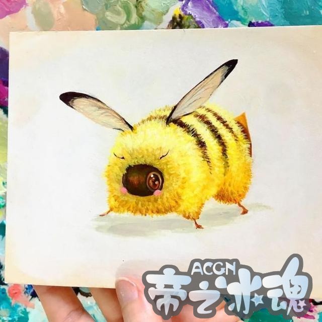 加拿大艺术家把动漫角色画成蜜蜂，感觉都萌萌的