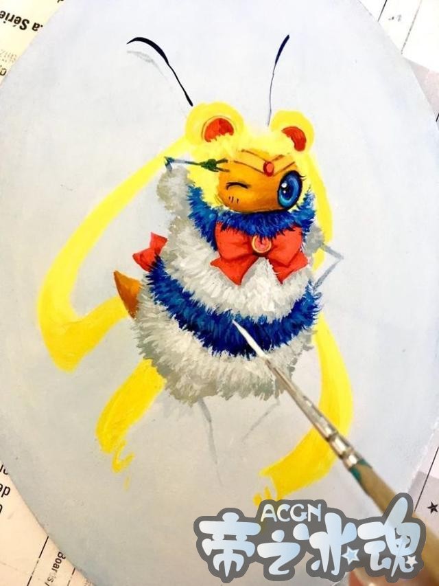 加拿大艺术家把动漫角色画成蜜蜂，感觉都萌萌的