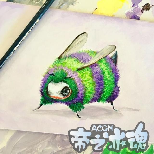 加拿大艺术家把动漫角色画成蜜蜂，感觉都萌萌的