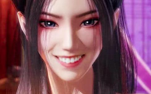 焰灵姬露出八颗牙齿的招牌笑容，这次的红莲真的比焰灵姬美得多