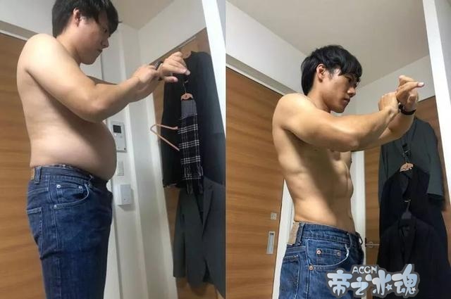 为了二次元偶像，这位肥宅狂减60公斤成型男，肚腩变六块腹肌