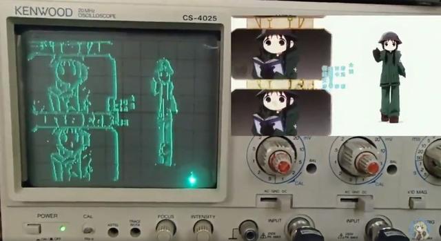 日本某学生利用示波器还原动画OP，网友：示波器看番指日可待
