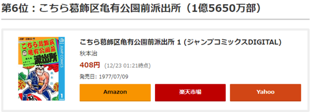 日本历代漫画总销量榜排名出炉 鬼灭第8柯南第5