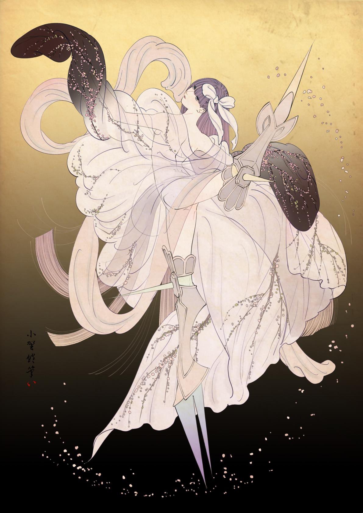 日本画师绘制浮世绘风迪士尼公主与众多帝之冰魂动漫角色