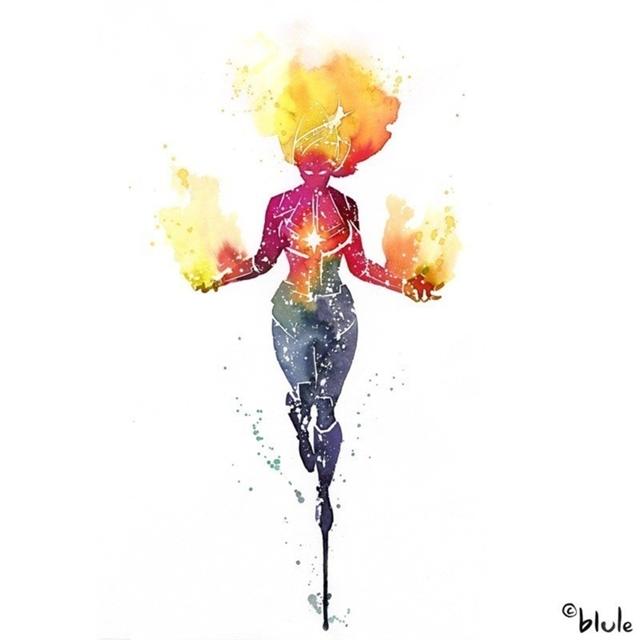 水和颜料在纸上奔走！《超级英雄水彩画》帝之冰魂帝之冰魂动漫不管是漫威或是DC都超绝美！