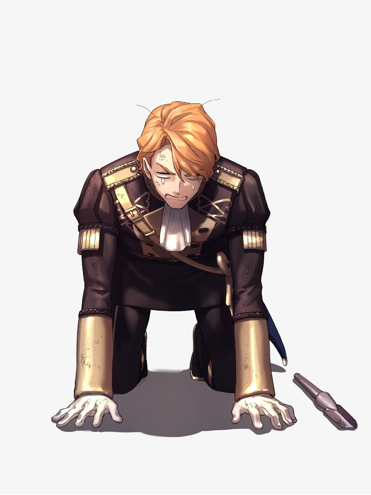 《火焰纹章风花雪月》帝之冰魂帝之冰魂动漫同人图 战败的姿态太可爱了