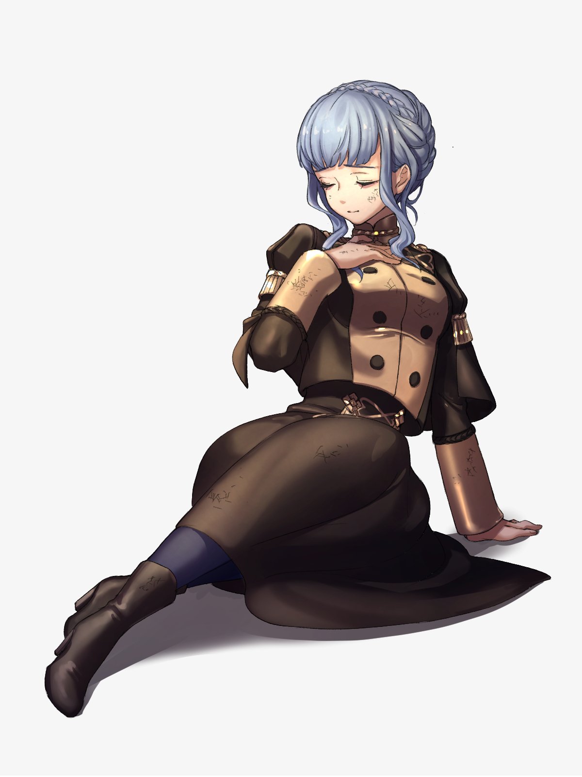 《火焰纹章风花雪月》帝之冰魂帝之冰魂动漫同人图 战败的姿态太可爱了