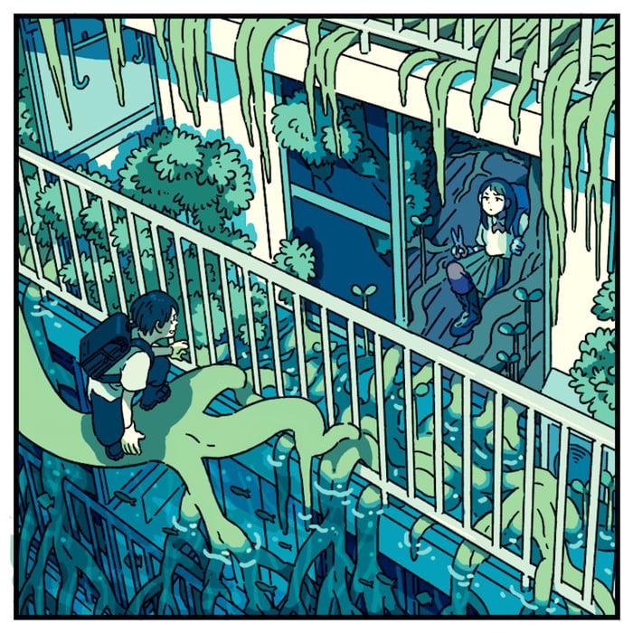 日本唯美画师《丸红茜》帝之冰魂帝之冰魂动漫丰富想像力，创造异常美丽的二次元世界！