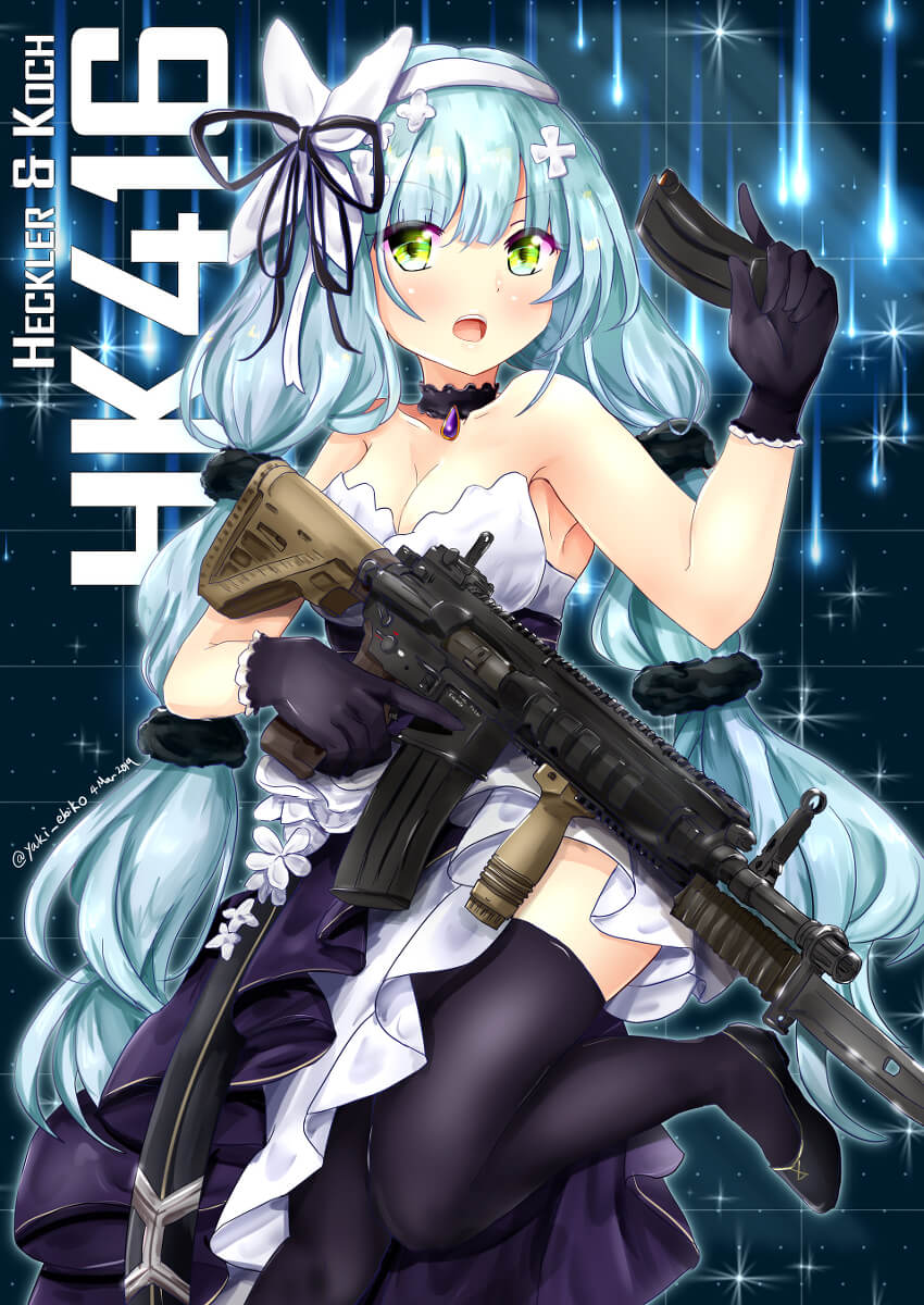 【画集分享】 えびこ 绘制的《少女前线》帝之冰魂帝之冰魂动漫HK416